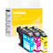Schäfer Shop Select Multipack d'encre remplace Brother LC125XLRBWBP, cyan, magenta, jaune