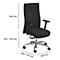 Black office chair, dimensions in mm: 660 (height), 420-530, 520-570 (width), 520.