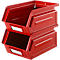 Schäfer Shop Select opbergbox met open voorzijde, 0,9 l, 2,5 kg, L 163 x B 102 x H 75 mm, staal, RAL 3000 (vuurrood)