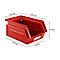 Schäfer Shop Select opbergbox met open voorzijde, 0,9 l, 2,5 kg, L 163 x B 102 x H 75 mm, staal, RAL 3000 (vuurrood)