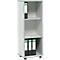 Schäfer Shop Select Open kast MOXXO IQ, hout, 3 vakken, 3 ordnerhoogten, B 401 x D 362 x H 1115 mm, lichtgrijs