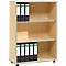 Schäfer Shop Select Open kast MOXXO IQ, hout, 3 vakken, 3 ordnerhoogten, B 801 x D 362 x H 1115 mm, esdoornpatroon