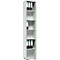 Schäfer Shop Select Open kast MOXXO IQ, hout, 6 vakken, 6 ordnerhoogten, B 401 x D 362 x H 2168 mm, lichtgrijs 