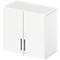 Schäfer Shop Select Opzetkast LOGIN, 2 ordnerhoogten, handgreep onderaan, B 800 x D 420 x H 726 mm, wit/wit 