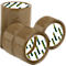Close-up of brown adhesive tapes, some stacked on top of each other. The logo of Schäfer Shop is visible on the inside.