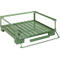 Schäfer Shop Select Palette grillagée, avec paroi rabattable, L 1240 x P 835 x H 420 mm, vert réséda RAL 6011, jusqu'à 1000 kg