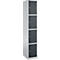 Schäfer Shop Select Pilier de casier S4/4, avec serrure à cylindre, aluminium/anthracite blanc
