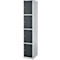 Schäfer Shop Select Pilier de casier S4/4, avec serrure à cylindre, aluminium/anthracite blanc
