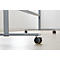 Schäfer Shop Select Pizarra blanca móvil, lacada en blanco, tablero giratorio, 4 ruedas pivotantes, 1800 x 1200 mm