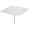 Schäfer Shop Select placa angular del sistema, CAD, pie, W 1000 x D 1000 mm, aluminio blanco/blanco