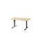 Schäfer Shop Select Planova Basic mesa de reuniones, rectangular, pie T, ancho 1400 x fondo 800 x alto 717 mm, arce/aluminio blanco RAL 9006 