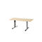 Schäfer Shop Select Planova Basic mesa de reuniones, rectangular, pie T, ancho 1600 x fondo 800 x alto 717 mm, arce/aluminio blanco RAL 9006 