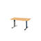 Schäfer Shop Select Planova vergadertafel, rechthoekig, 1400 x 800 mm, beukendecor, accentlijsten gentiaanblauw 