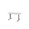 Schäfer Shop Select Planova vergadertafel, rechthoekig, 1400 x 800 mm, lichtgrijs, accentlijsten blank alu 