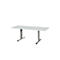 Schäfer Shop Select Planova vergadertafel, rechthoekig, 1800 x 800 mm, lichtgrijs, accentlijsten blank alu 