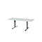 Schäfer Shop Select Planova vergadertafel, rechthoekig, 1800 x 800 mm, lichtgrijs, accentlijsten bordeaux-violet 