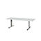 Schäfer Shop Select Planova vergadertafel, rechthoekig, 2000 x 800 mm, lichtgrijs, accentlijsten blank alu 