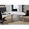 Schäfer Shop Select Plateau d'angle modulaire, CAD, pied, l. 1000 x P 1000 mm, blanc/alu blanc 