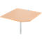Schäfer Shop Select Plateau d'angle modulaire, CAD, pied, l. 1000 x P 1000 mm, hêtre/alu blanc