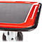 Schäfer Shop Select Plattformwagen 110L, faltbar, Stahl pulverbeschichtet, PUR-Räder, B 485 x T 710 x H 1000 mm, bis 220 kg, schwarz/rot