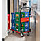Schäfer Shop Select Plattformwagen 110L, faltbar, Stahl pulverbeschichtet, PUR-Räder, B 485 x T 710 x H 1000 mm, bis 220 kg, schwarz/rot