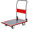 Schäfer Shop Select Plattformwagen 210B, faltbar, Stahl pulverbeschichtet, PUR-Räder, B 615 x T 880 x H 1000 mm, bis 370 kg, schwarz/rot