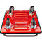 Schäfer Shop Select Plattformwagen 210B, faltbar, Stahl pulverbeschichtet, PUR-Räder, B 615 x T 880 x H 1000 mm, bis 370 kg, schwarz/rot