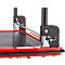 Schäfer Shop Select Plattformwagen 210B, faltbar, Stahl pulverbeschichtet, PUR-Räder, B 615 x T 880 x H 1000 mm, bis 370 kg, schwarz/rot