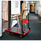 Schäfer Shop Select Plattformwagen 210B, faltbar, Stahl pulverbeschichtet, PUR-Räder, B 615 x T 880 x H 1000 mm, bis 370 kg, schwarz/rot