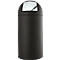 Schäfer Shop Select Poubelle en métal à couvercle basculant, 40 litres, Ø 360 x H 770 mm, noir