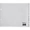 Grey index tabs with letter index, hole for folders. Printed: Schäfer Shop.