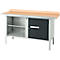 Schäfer Shop Select PWi 150-1 box-type werkbank, beuken multiplex blad, met stalen rand, tot 750 kg, B 1500 x D 700 x H 840 mm, antraciet