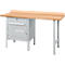 Schäfer Shop Select PWi 150-2 combinatiewerkbank, beuken multiplex blad, tot 750 kg, B 1500 x D 700 x H 840 mm, blank aluminium