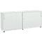 Schäfer Shop Select Rangement à portes coulissantes, bois, 2 tablettes, L 1600 mm x P 421 x H 750 mm, gris clair
