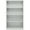 Schäfer Shop Select Regalschrank MS, 4 OH, B 800 x T 400 x H 1584 mm, Stahlblech, lichtgrau