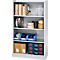 Schäfer Shop Select Regalschrank MS, 4 OH, B 950 x T 400 x H 1584 mm, Stahlblech, Weißaluminium
