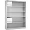 Schäfer Shop Select Regalschrank MS, 5 OH, B 1200 x T 400 x H 1935 mm, Stahlblech, Verkehrsweiß