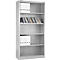 Schäfer Shop Select Regalschrank MS, 5 OH, B 800 x T 400 x H 1935 mm, Stahlblech, Verkehrsweiß