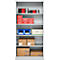 Schäfer Shop Select Regalschrank MS, 5 OH, B 950 x T 500 x H 1935 mm, Stahlblech, Weissaluminium