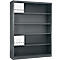 Schäfer Shop Select Regalschrank MS, 5 OH, T 400 x H 1935 mm, Stahlblech, Basaltgrau