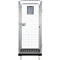 Schäfer Shop Select rolcontainer ADB BASICline, 4-zijdig, met deur, zonder tussenlegbord, tot 500 kg, zwenk- en bokwielen, L 724 x B 815 x H 1800 mm, staal &amp; gerecycled HDPE