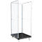Schäfer Shop Select Rollbox ADB BASICline, 3 côtés, sans étagère intermédiaire, jusqu'à 500 kg, roues pivotantes &amp; fixes, L 724 x l 815 x H 1800 mm, acier &amp; PEHD recyclé
