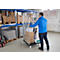 Schäfer Shop Select Rollbox ADB BASICline, 3 côtés, sans étagère intermédiaire, jusqu'à 500 kg, roues pivotantes &amp; fixes, L 724 x l 815 x H 1800 mm, acier &amp; PEHD recyclé