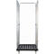 Schäfer Shop Select Rollbox ADB BASICline, 3 côtés, sans étagère intermédiaire, jusqu'à 500 kg, roues pivotantes &amp; fixes, L 724 x l 815 x H 1800 mm, acier &amp; PEHD recyclé