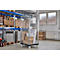 Schäfer Shop Select Rollbox ADB BASICline, 4 côtés, avec porte, sans étagère intermédiaire, jusqu'à 500 kg, roues pivotantes &amp; fixes, L 724 x l 815 x H 1800 mm, acier &amp; PEHD recyclé