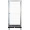 Schäfer Shop Select Rollbox ADB BASICline, 4 côtés, avec porte, sans étagère intermédiaire, jusqu'à 500 kg, roues pivotantes &amp; fixes, L 724 x l 815 x H 1800 mm, acier &amp; PEHD recyclé