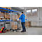 Schäfer Shop Select Rollbox ADB BASICline, 5 faces, avec porte &amp; 1 étagère fixe, jusqu'à 500 kg, roues pivotantes &amp; fixes, L 724 x l 815 x H 1810 mm, acier &amp; PEHD recyclé