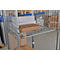 Schäfer Shop Select Rollbox ADB BASICline, 5 faces, avec porte &amp; 1 étagère fixe, jusqu'à 500 kg, roues pivotantes &amp; fixes, L 724 x l 815 x H 1810 mm, acier &amp; PEHD recyclé