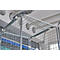 Schäfer Shop Select Rollbox ADB BASICline, 5 faces, avec porte &amp; 1 étagère fixe, jusqu'à 500 kg, roues pivotantes &amp; fixes, L 724 x l 815 x H 1810 mm, acier &amp; PEHD recyclé