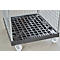 Schäfer Shop Select Rollbox ADB BASICline, 5 faces, avec porte &amp; 1 étagère fixe, jusqu'à 500 kg, roues pivotantes &amp; fixes, L 724 x l 815 x H 1810 mm, acier &amp; PEHD recyclé